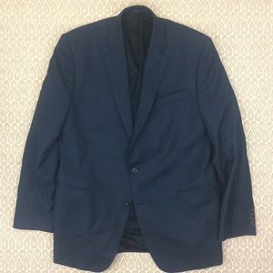 Stafford Mens Blue Classic Fit Blazer Size 46L Y54